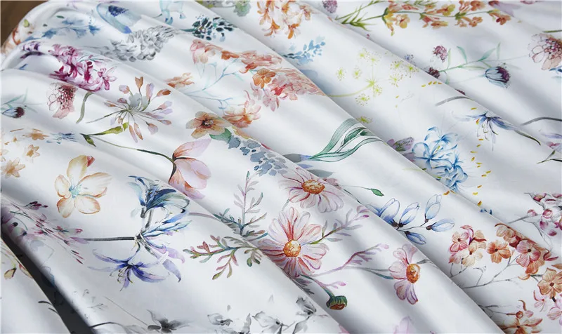 29Color 4/6Pcs Luxury Egyptian Cotton Bedding Set Queen King size Bright Flamingo Leaf Duvet Cover Bed sheet set Fitted sheet