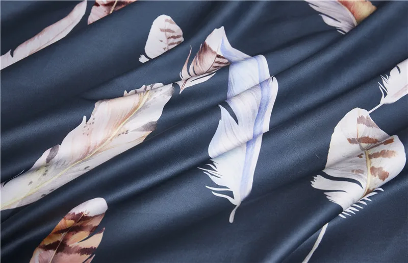29Color 4/6Pcs Luxury Egyptian Cotton Bedding Set Queen King size Bright Flamingo Leaf Duvet Cover Bed sheet set Fitted sheet