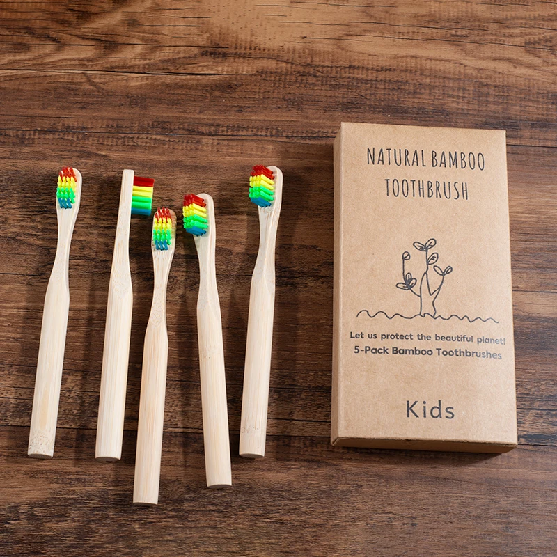 Bamboo Toothbrush 5Pack Adult Medium Bristles Eco Friendly Cepillo Dientes Bambu Oral Care Toothbrush Clareador De Dente Brushes