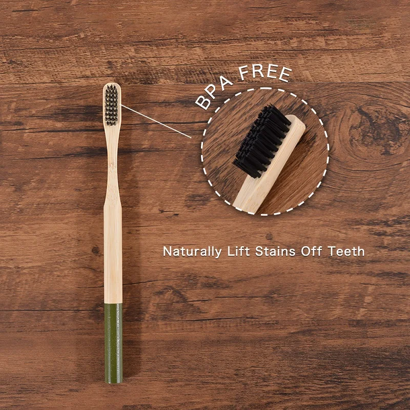 Bamboo Toothbrush 5Pack Adult Medium Bristles Eco Friendly Cepillo Dientes Bambu Oral Care Toothbrush Clareador De Dente Brushes