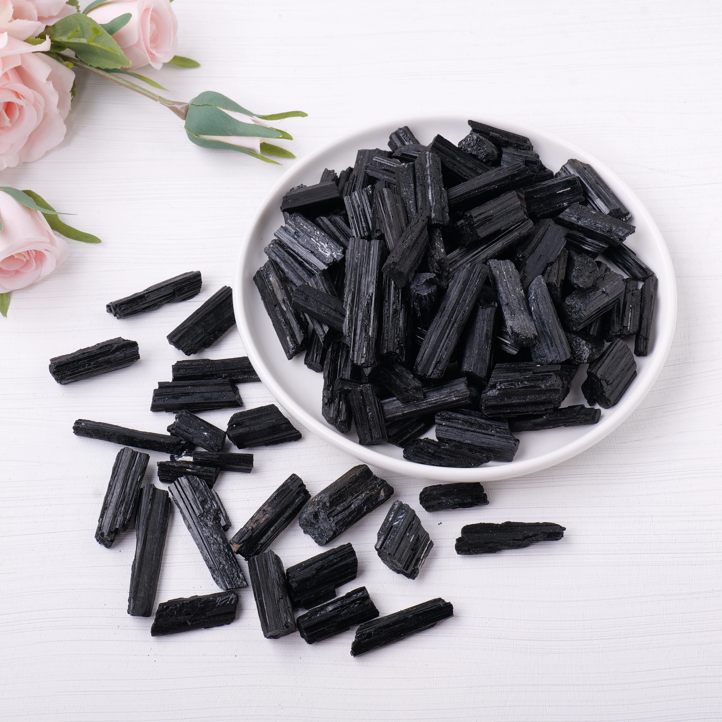 50G/BAG Natural Crystal Black Tourmaline Raw Stone ILrregular Size Reiki Healing Energy Gemstone Mineral Specimen Home Decora
