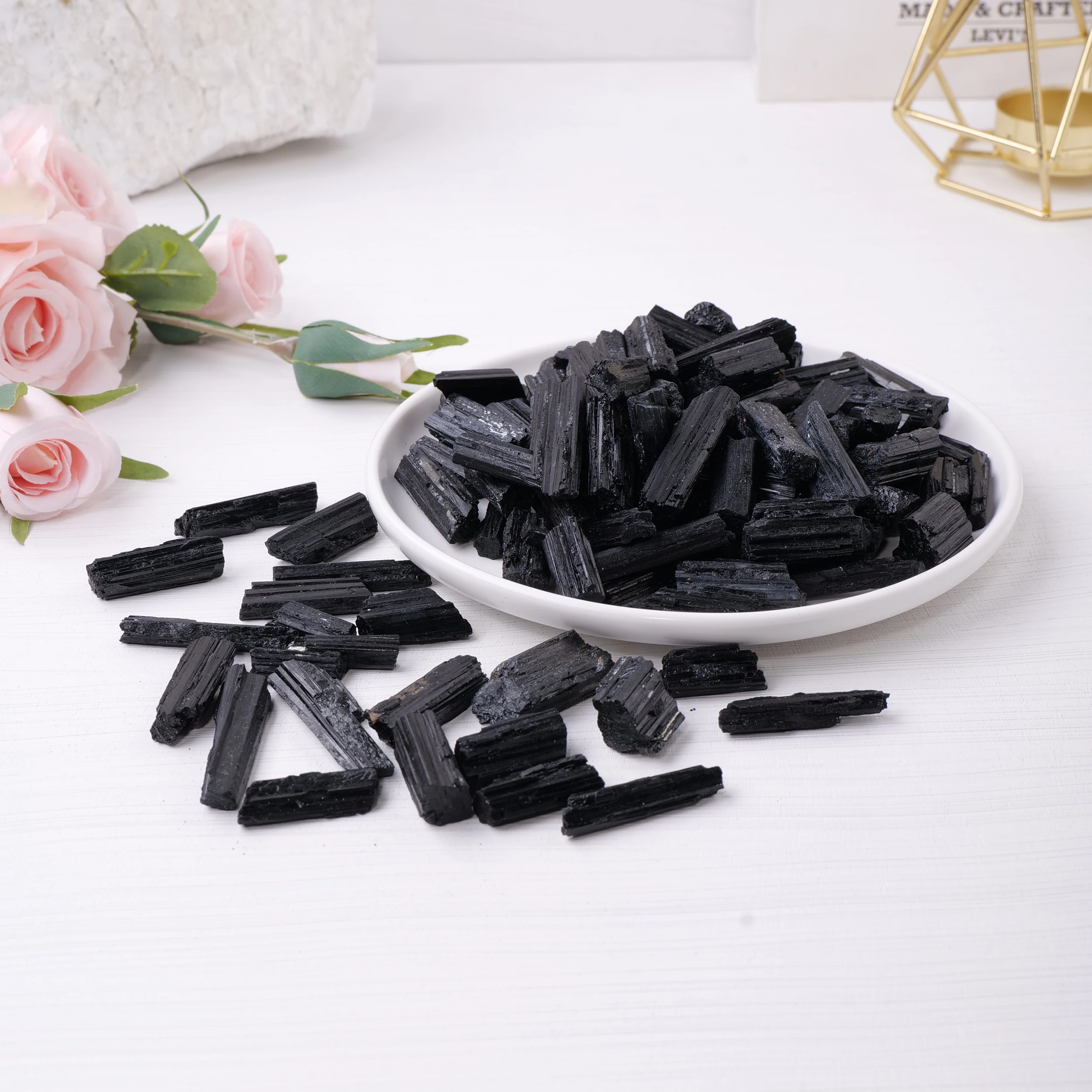 50G/BAG Natural Crystal Black Tourmaline Raw Stone ILrregular Size Reiki Healing Energy Gemstone Mineral Specimen Home Decora