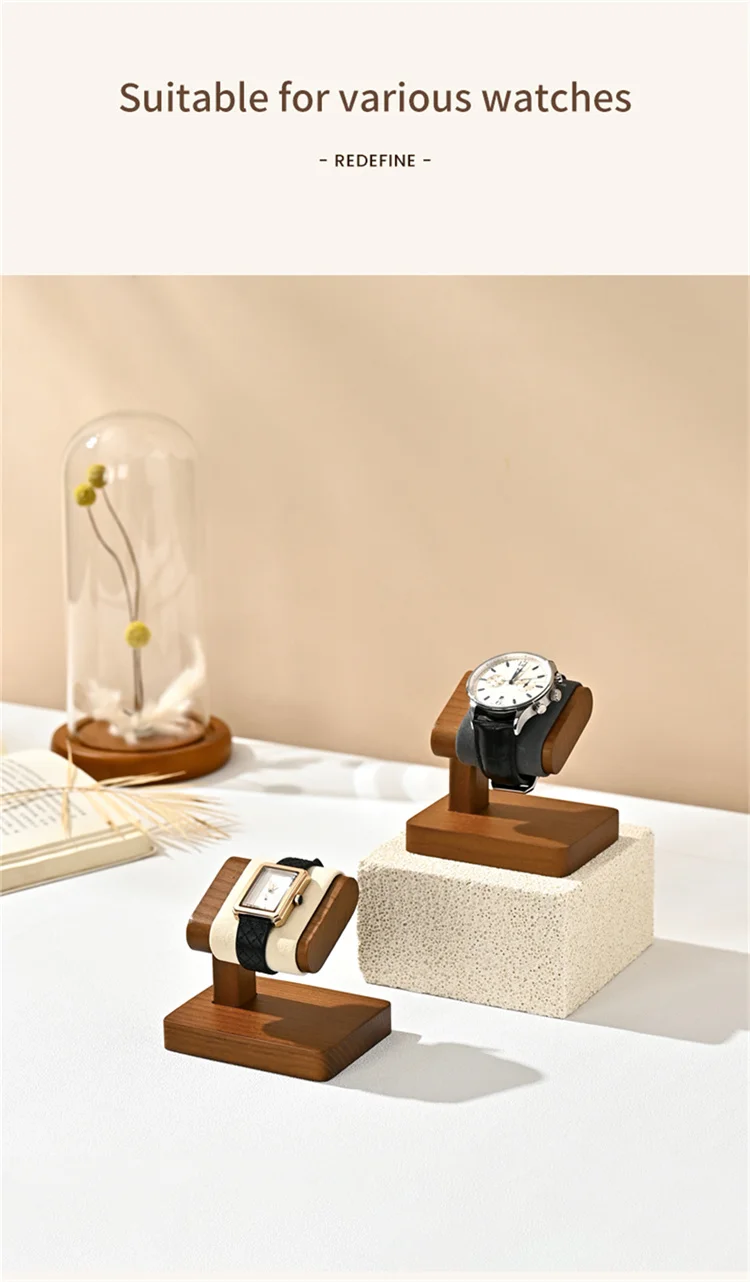 Oirlv Wooden Jewelry Organizer Bracelet Watch Display Stand Jewelry Storage Holder Watch Rack Watch Display Props For Showcase