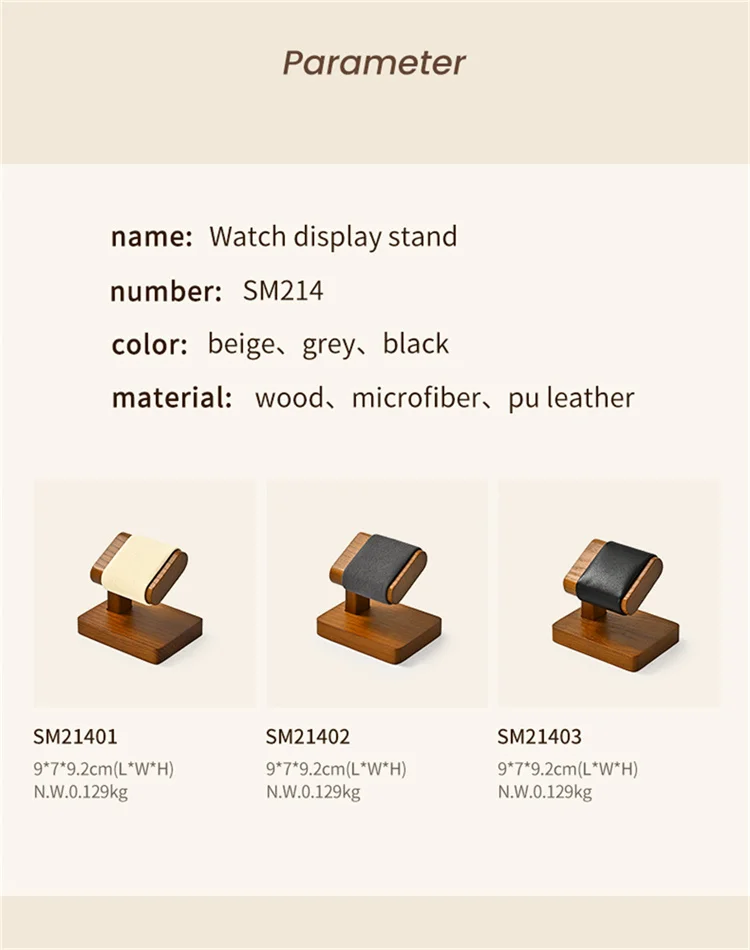 Oirlv Wooden Jewelry Organizer Bracelet Watch Display Stand Jewelry Storage Holder Watch Rack Watch Display Props For Showcase