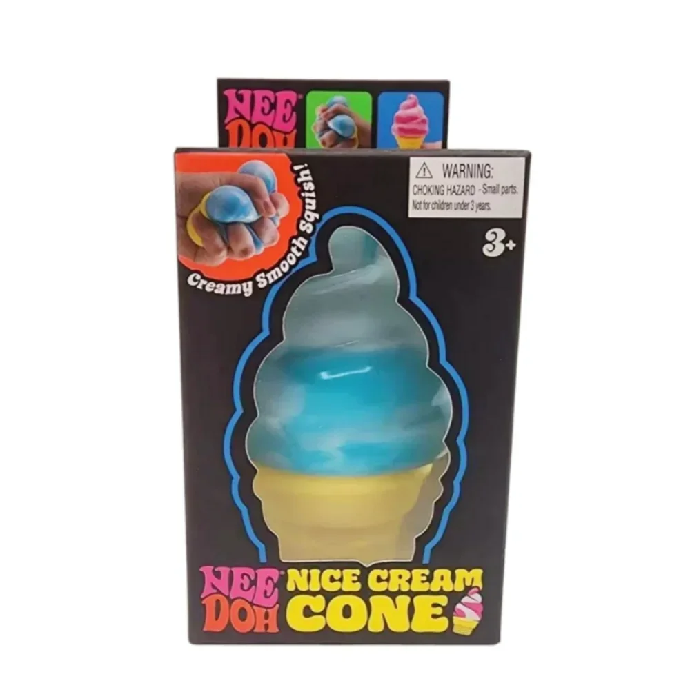 New Needoh Ice Cream Sensory Toy, Squeeze Stress Relief Blocks, Stress Reduction, Puzzle Solving Emotional Regulation