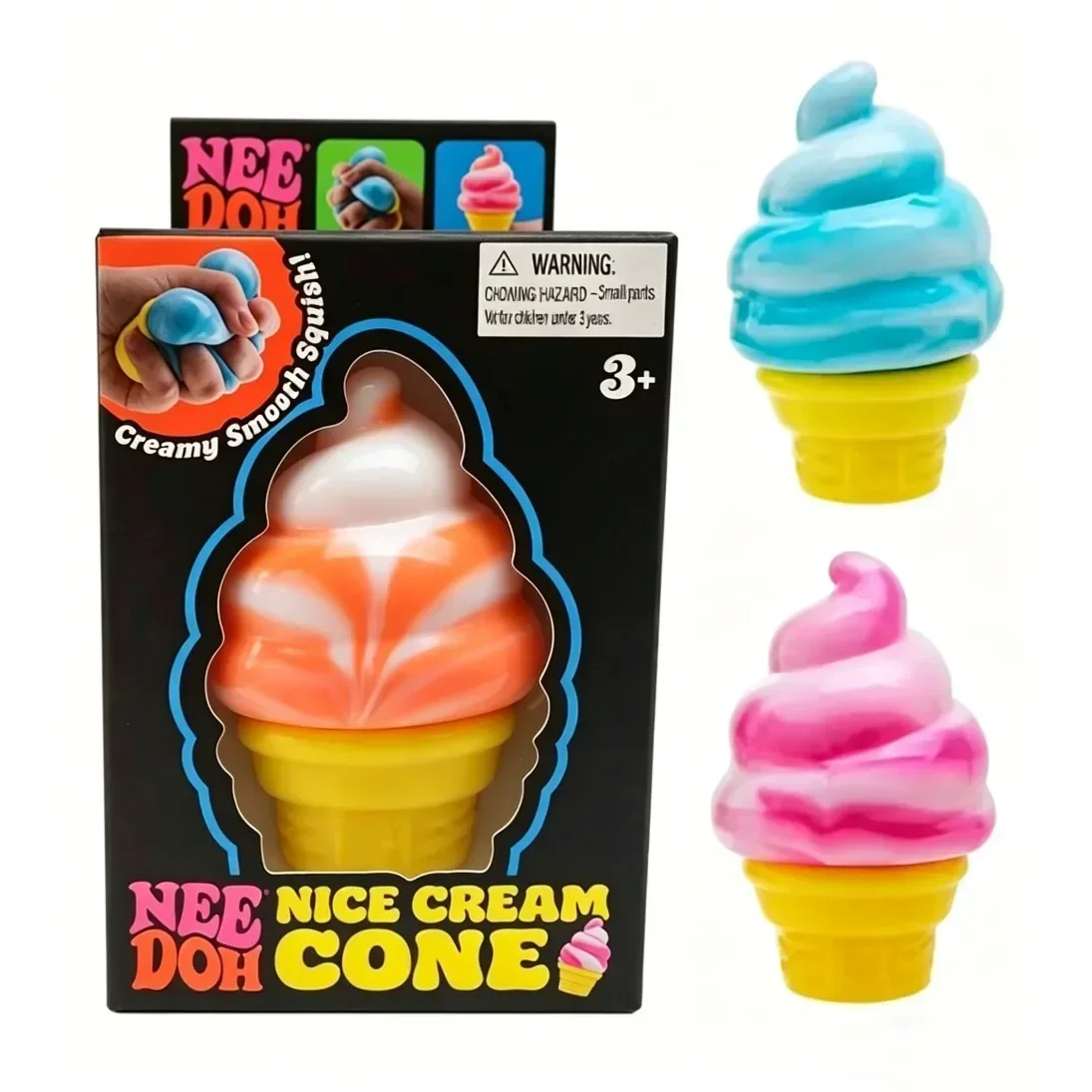 New Needoh Ice Cream Sensory Toy, Squeeze Stress Relief Blocks, Stress Reduction, Puzzle Solving Emotional Regulation