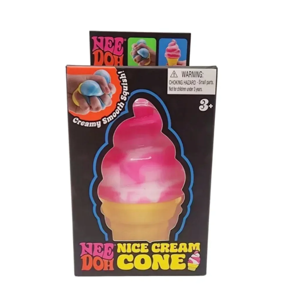 New Needoh Ice Cream Sensory Toy, Squeeze Stress Relief Blocks, Stress Reduction, Puzzle Solving Emotional Regulation