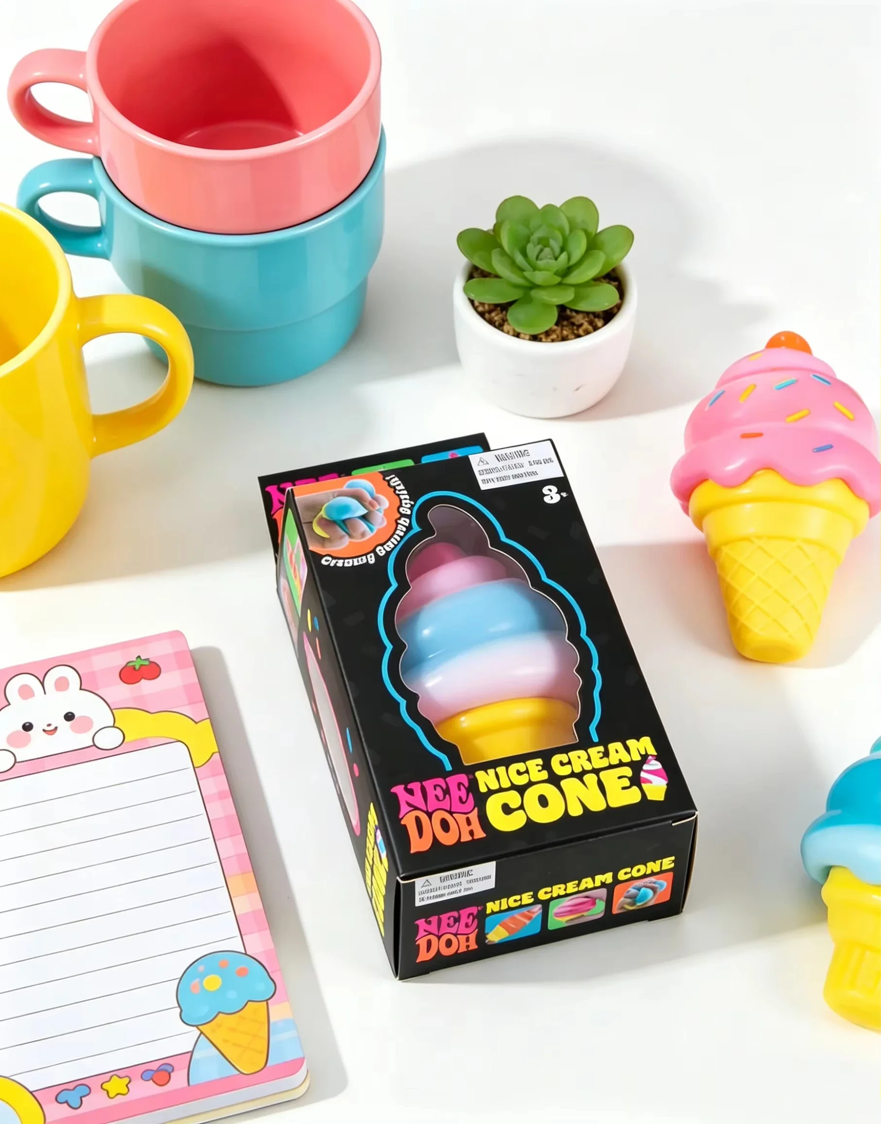 Schylling Nee Doh Ice Cream Sensory Fidget Toy Squeeze Stress Relief Emotional Regulation Gift