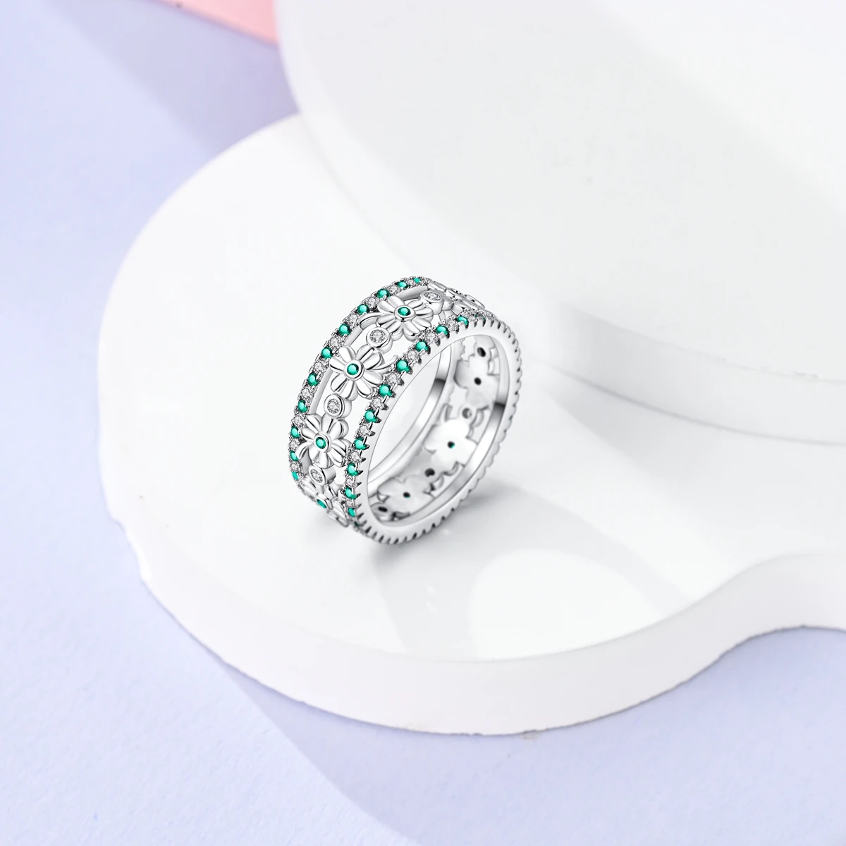 925 Sterling Silver Infinite Love Ring Original Luxury Design Zircon Finger Rings For Women High Quality Wedding Jewelry Gift