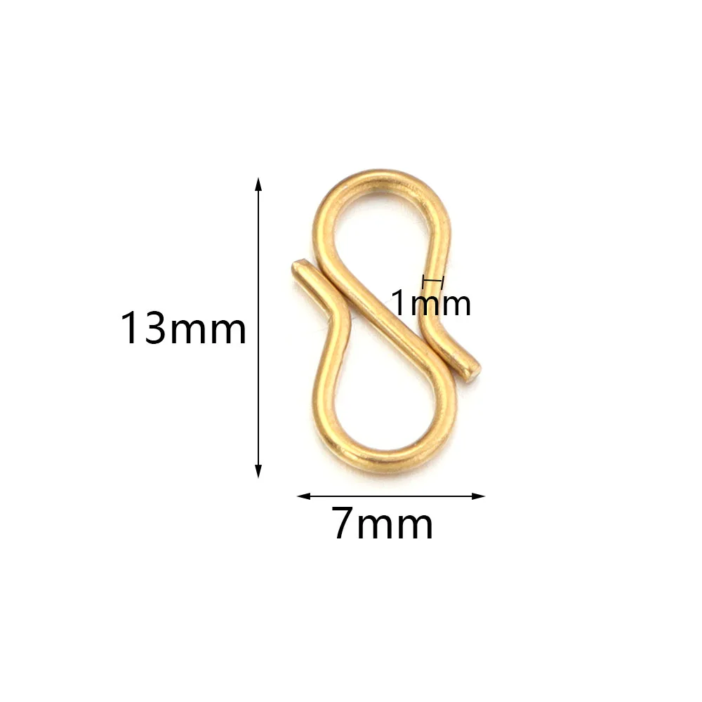 30pcs Stainless Steel S Shape End Clasps Hooks Chains Connectors For Jewelry Making DIY Handmade Bracelets Necklace Accessories