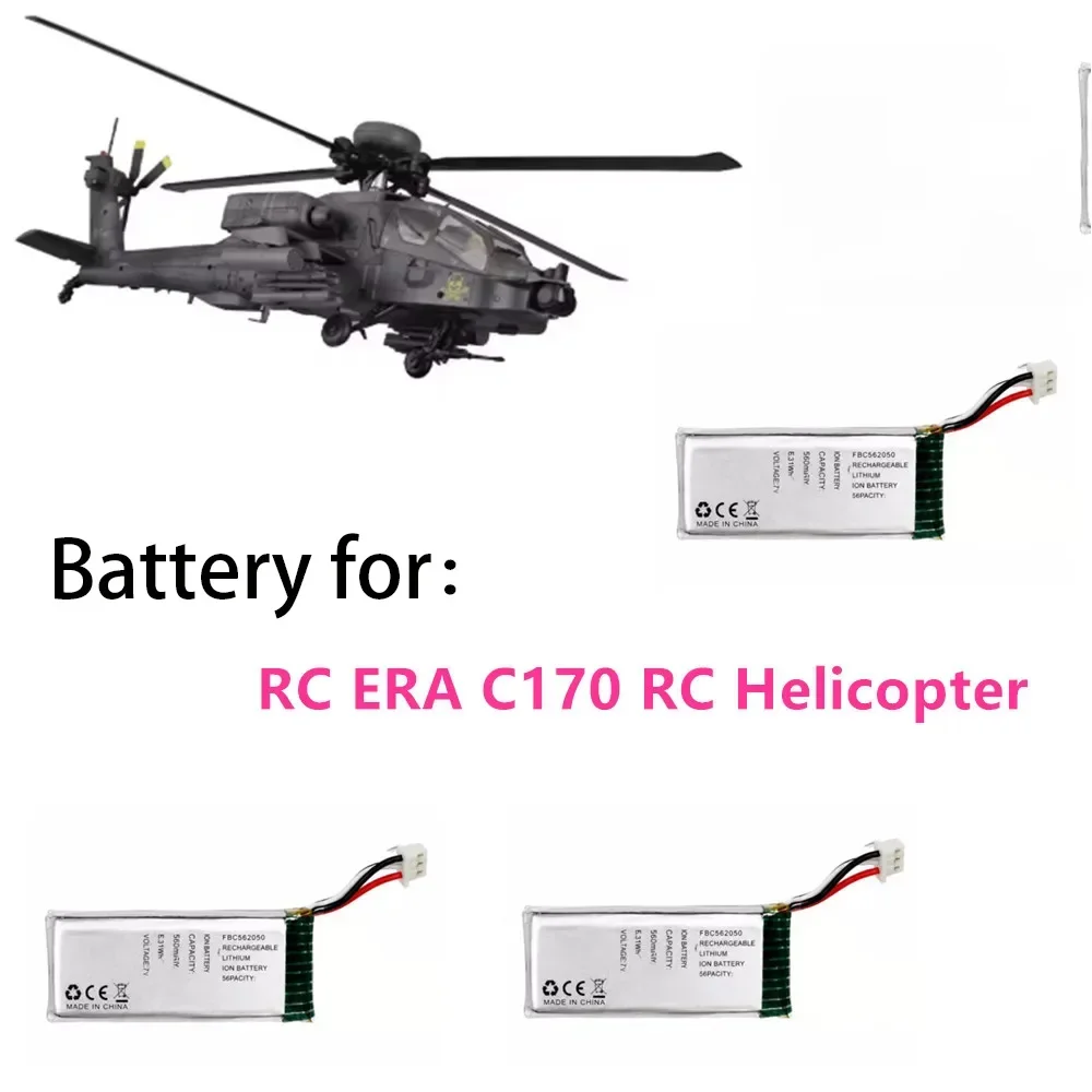 RC ERA C170 Battery 7.4V 560mAh C170 Helicopter Parts AH-64D Battery