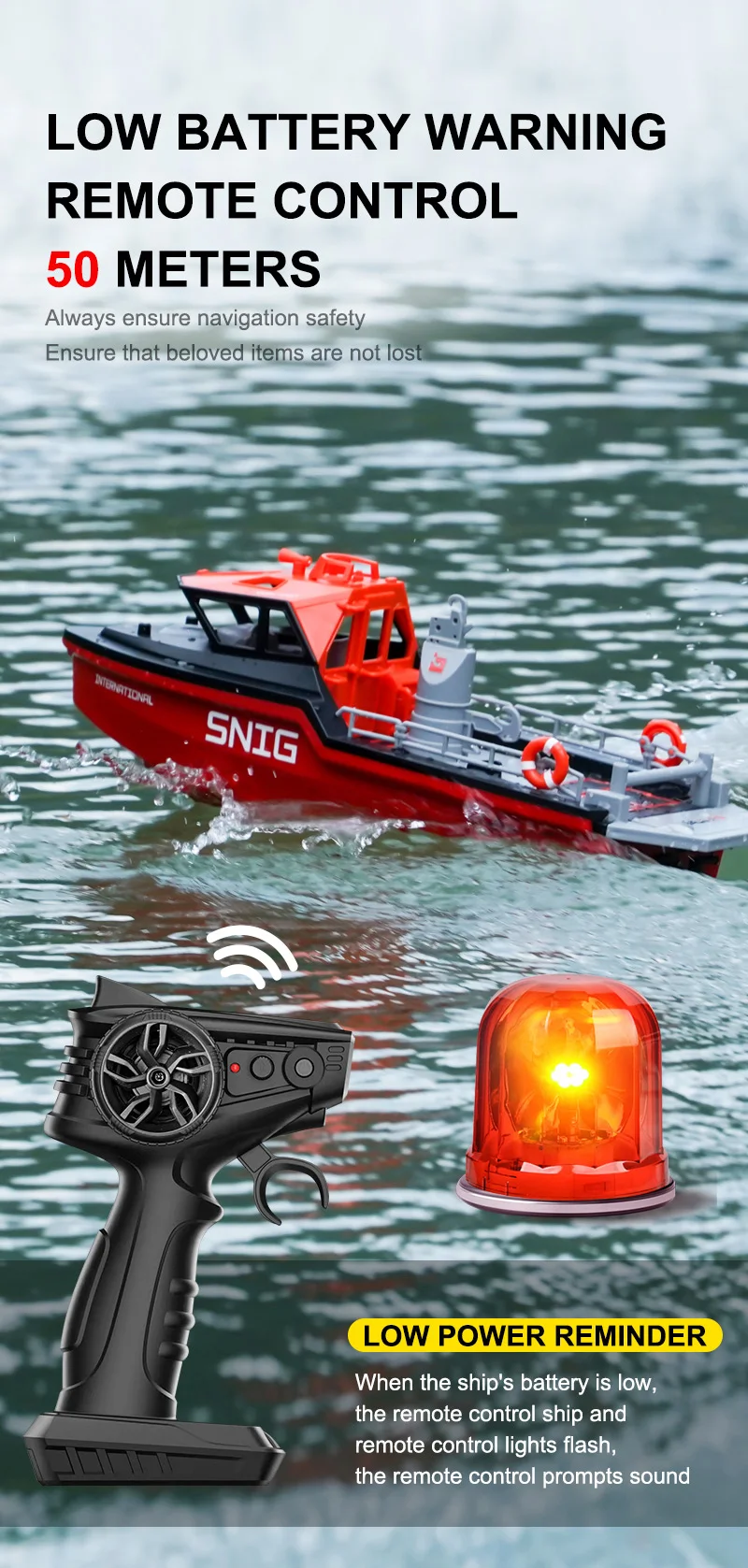 TX694 Rc Boat 2.4G 1/32 Powerful Brushless Motor Long Range Wireless Electric Remote Control Rescue Boat Model Toys Adults