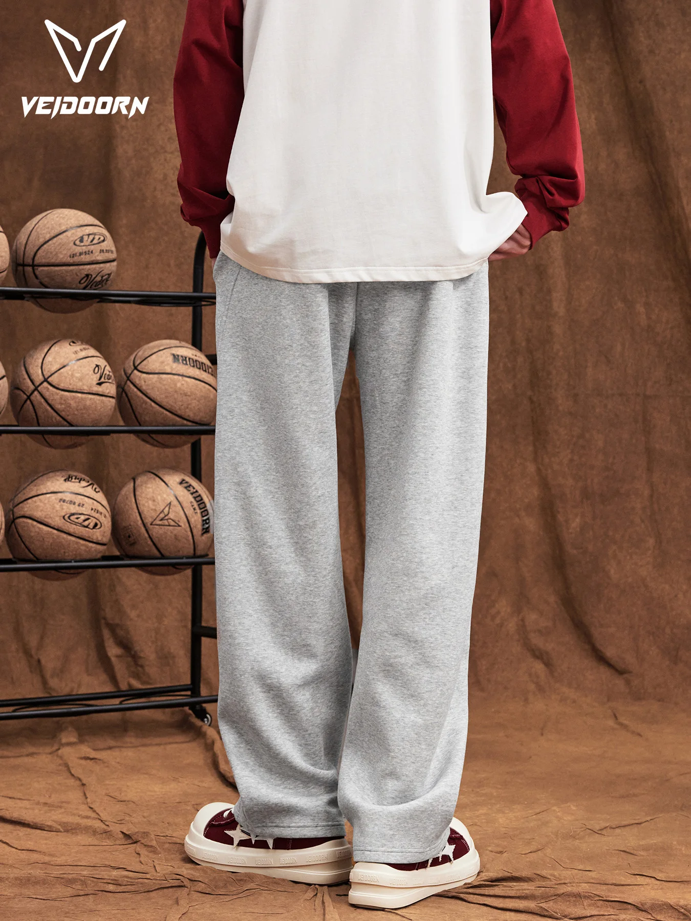 2025 Autumn Men's Training Joggers Loose Fit Sweatpants for Gym Running Casual Wear Straight Leg Tracksuit Pants with Pockets