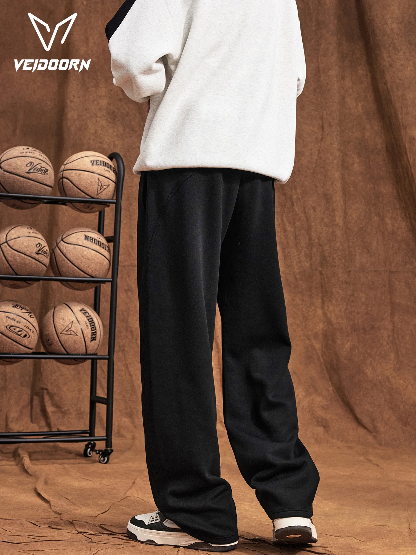 2025 Autumn Men's Training Joggers Loose Fit Sweatpants for Gym Running Casual Wear Straight Leg Tracksuit Pants with Pockets