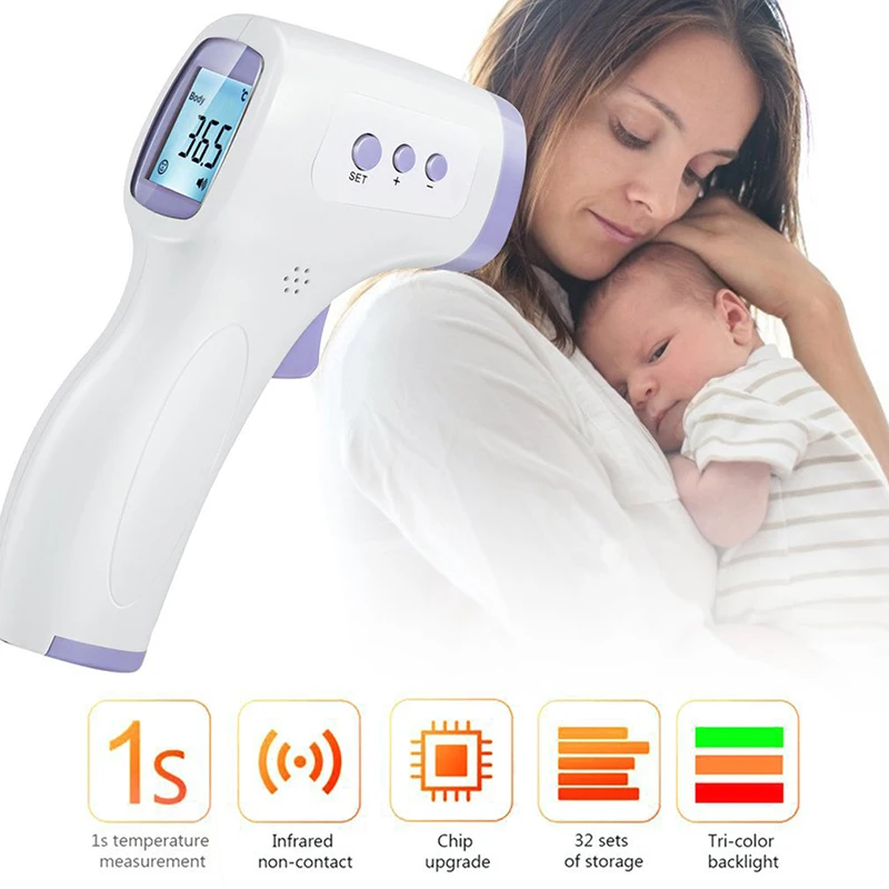 Medical Household Infrared Fever Thermometer Digital Baby Adult Non-contact Laser Body Temperature Ear Thermometer/Oximeter