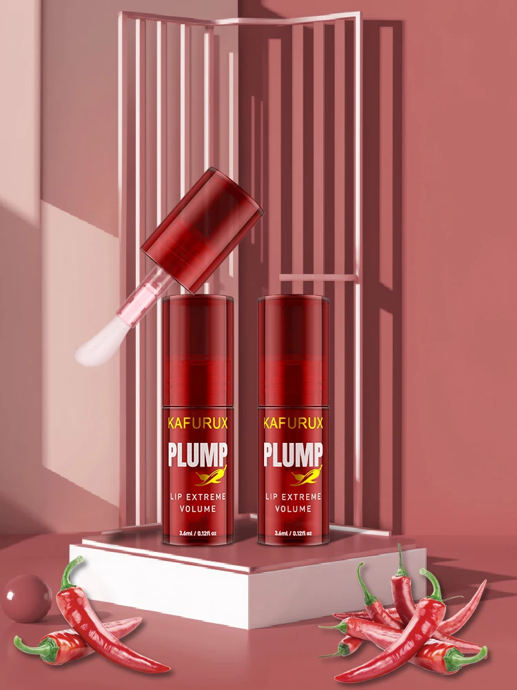 1PC Chili Pepper Lip Plumper Oil Long Lasting Moisturizing Lip Gloss Serum Instant Volumising Essence Oil Lip Makeup for Women