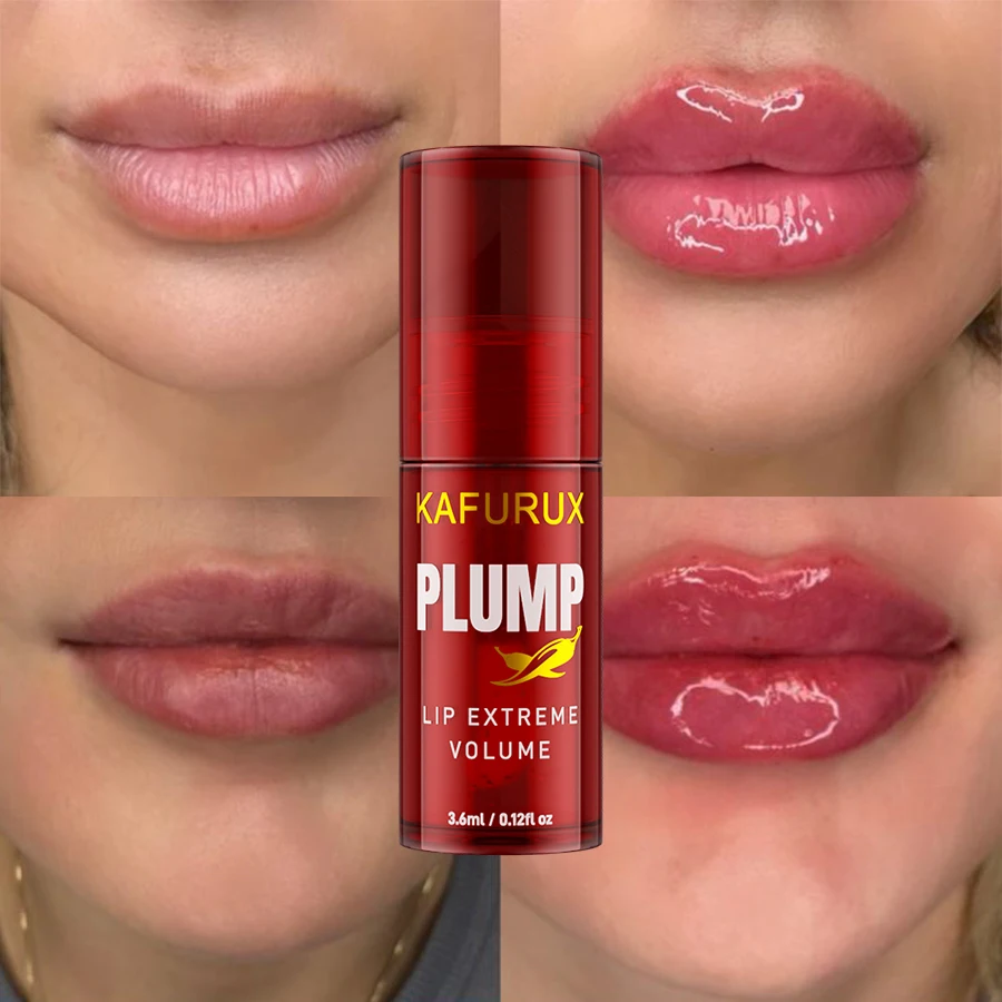 1PC Chili Pepper Lip Plumper Oil Long Lasting Moisturizing Lip Gloss Serum Instant Volumising Essence Oil Lip Makeup for Women