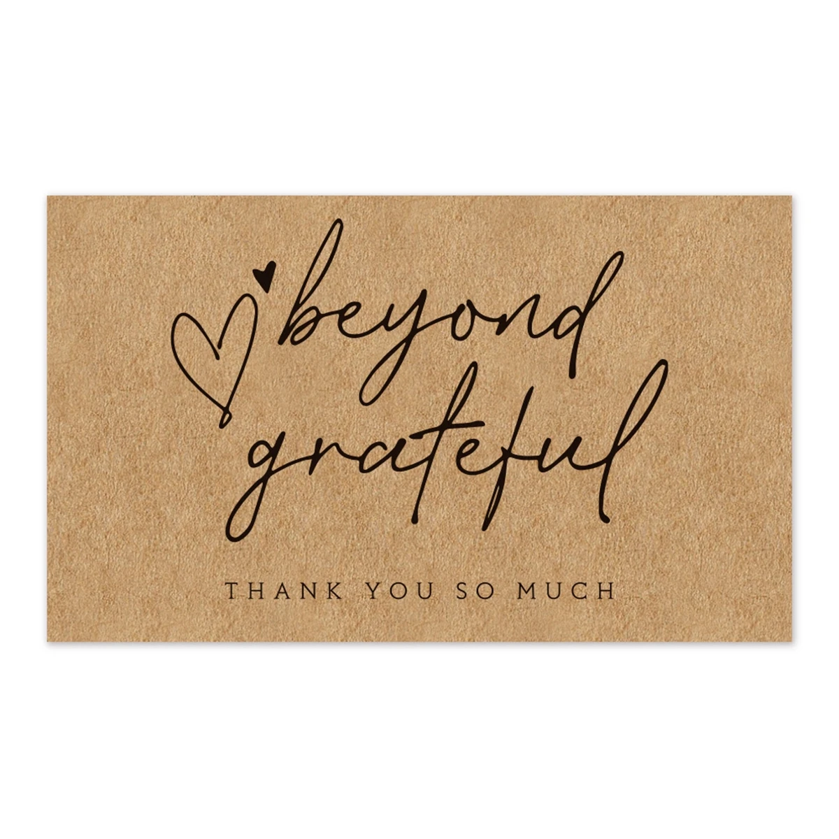 50pcs Natural Kraft Paper Thank You Cards for Small Business Appreciation Enterprise Thank You For Your Order Card Greeting Card