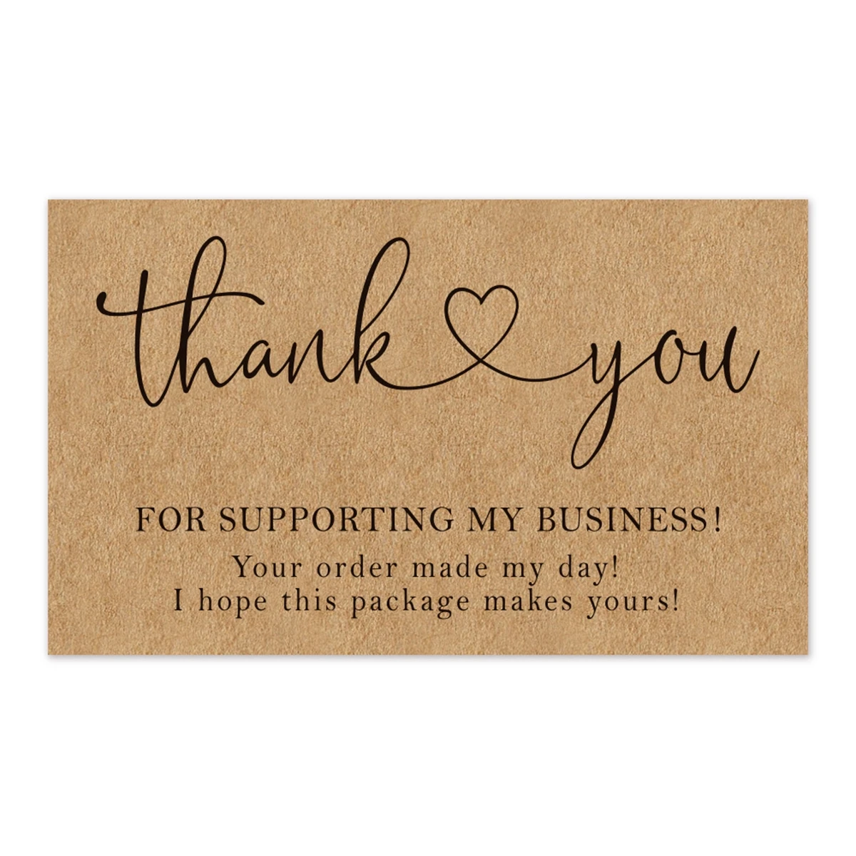 50pcs Natural Kraft Paper Thank You Cards for Small Business Appreciation Enterprise Thank You For Your Order Card Greeting Card