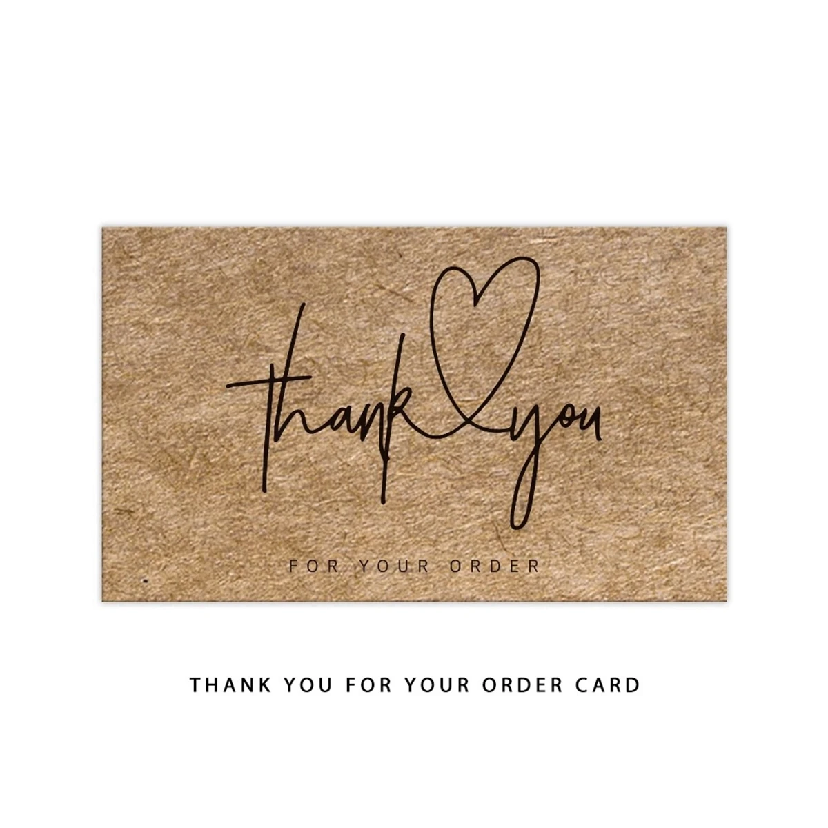 50pcs Natural Kraft Paper Thank You Cards for Small Business Appreciation Enterprise Thank You For Your Order Card Greeting Card