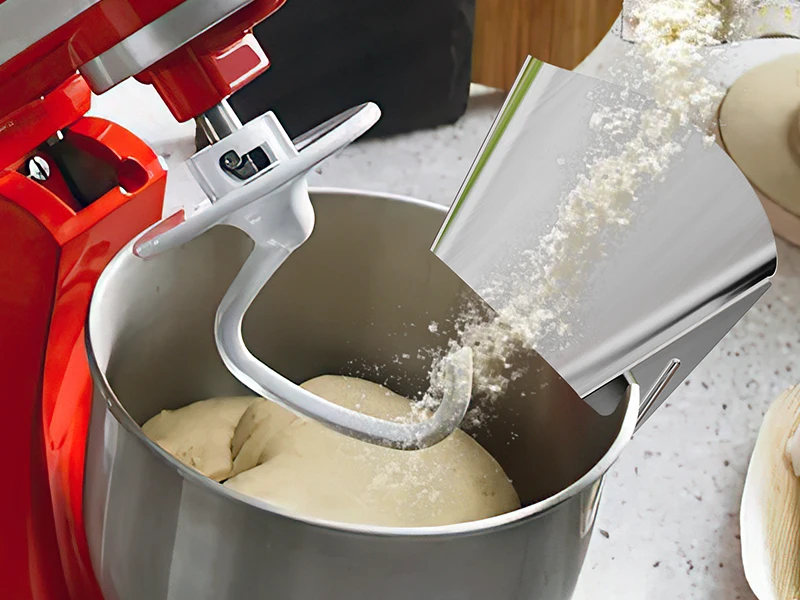 Pouring Chute for KitchenAid Stand Mixer Stainless Steel Bowl, Premium Stainless Steel for Kitchen Aid Accessories and Attachmen