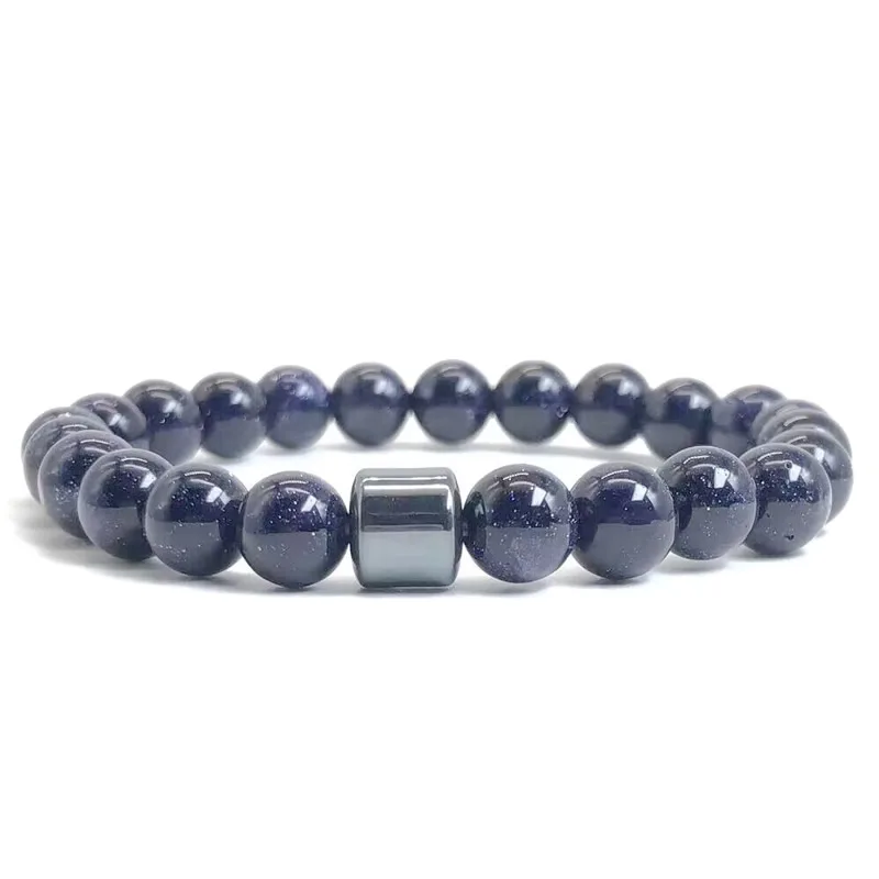 8mm Charm Healing Natural Stone Bracelets Men Women Turquoise Malachite Agate Lapis Jasper Quartz Tiger Eye Lovers Gift Jewelry