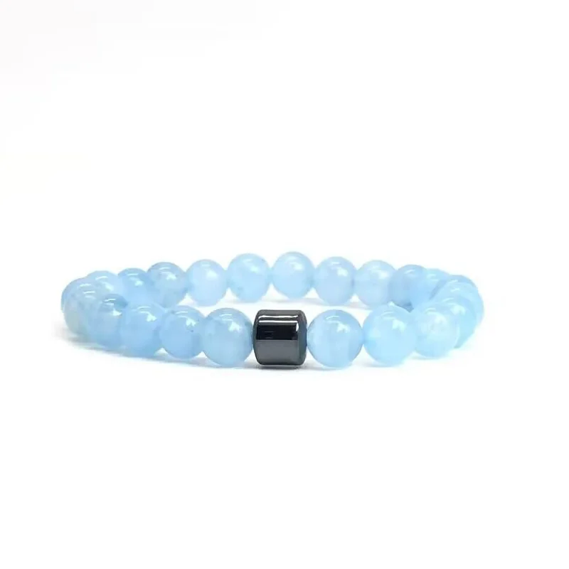 8mm Charm Healing Natural Stone Bracelets Men Women Turquoise Malachite Agate Lapis Jasper Quartz Tiger Eye Lovers Gift Jewelry