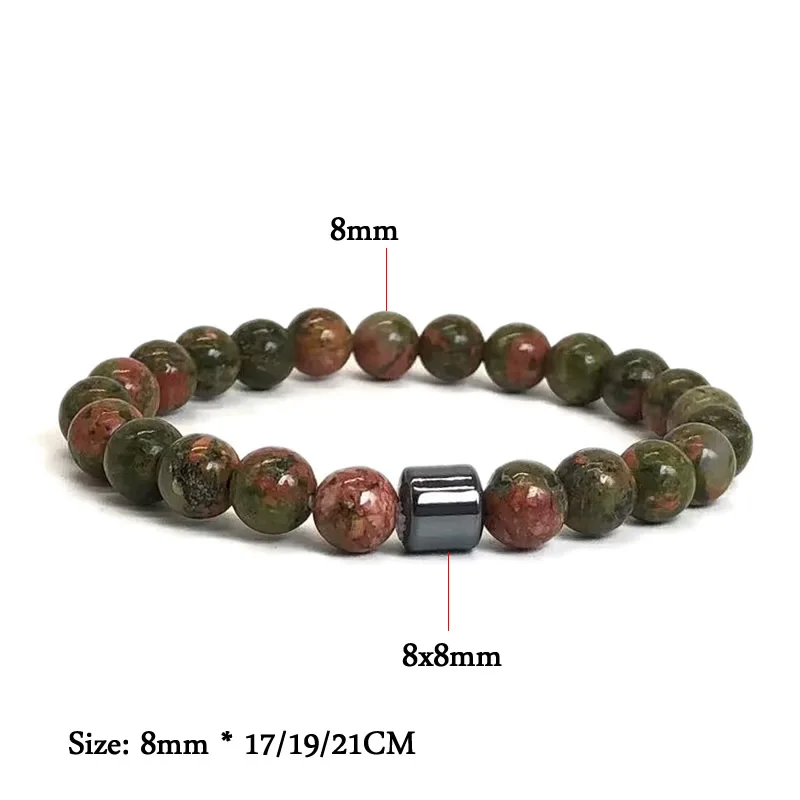 8mm Charm Healing Natural Stone Bracelets Men Women Turquoise Malachite Agate Lapis Jasper Quartz Tiger Eye Lovers Gift Jewelry
