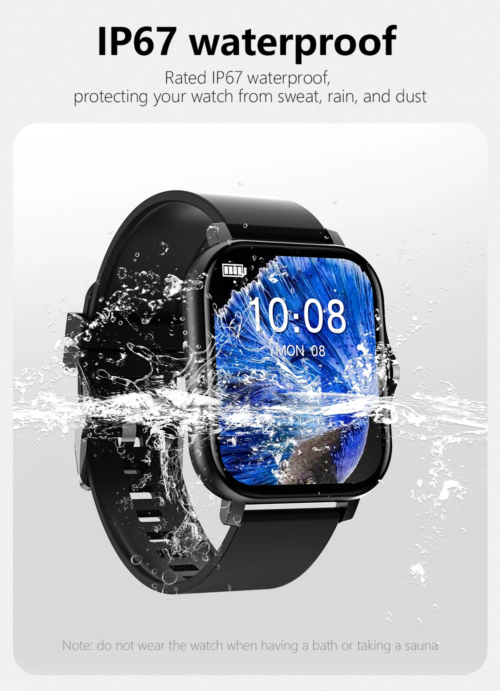 1.83'' Sport Smart Watch Fitness Clock Health Monitor Waterproof Smartwatch Wireless Call Watches for Man Woman IOS Android 2026