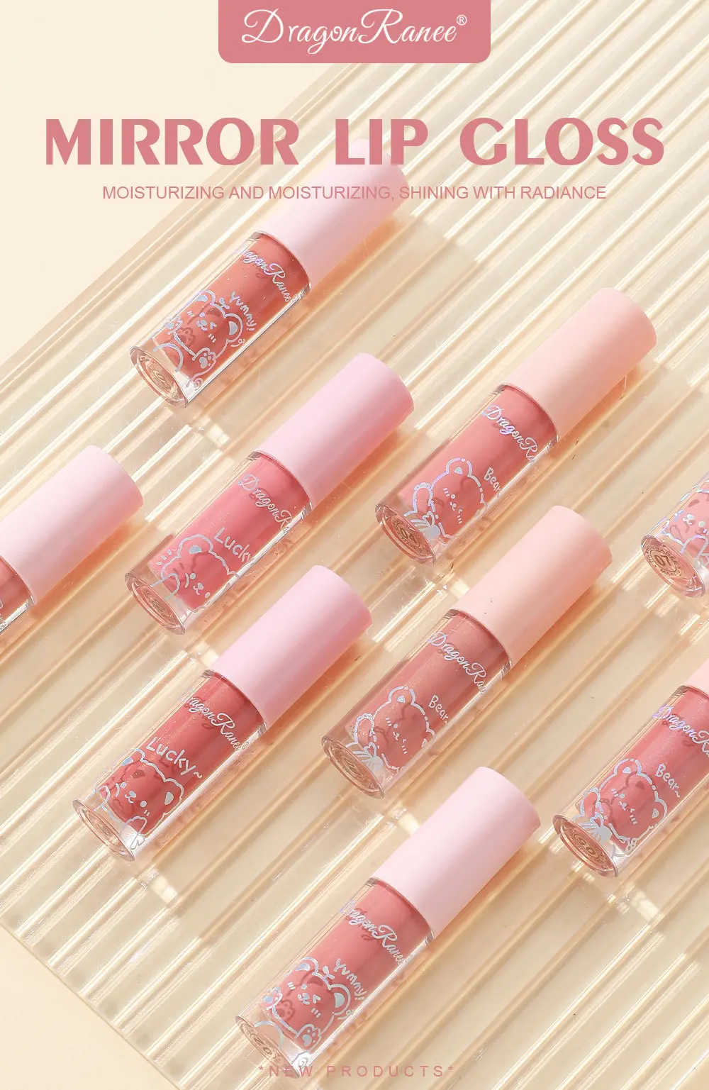 Fashion Beauty Watery Lip Glaze Moisten Shine Glitter Lip Plumper Moisturizing Liquid Lipstick Female Makeup Lip Stain Tint