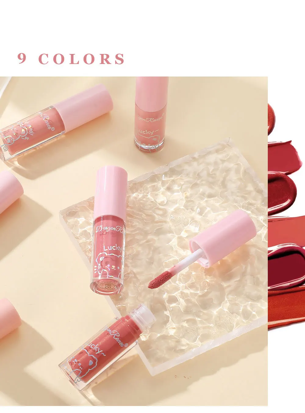 Fashion Beauty Watery Lip Glaze Moisten Shine Glitter Lip Plumper Moisturizing Liquid Lipstick Female Makeup Lip Stain Tint