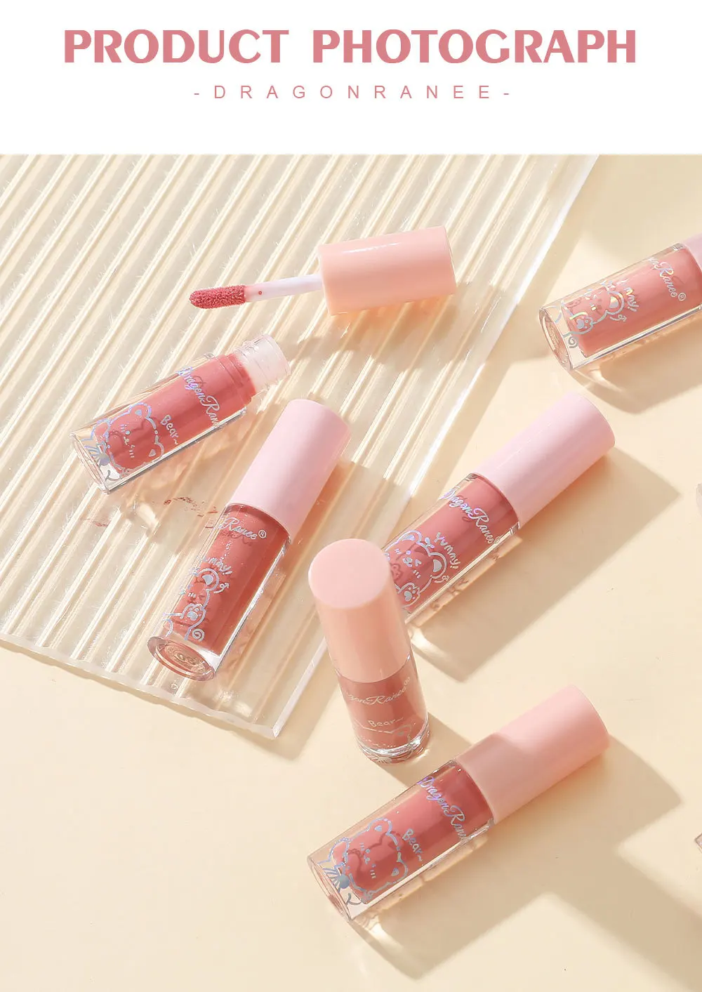 Fashion Beauty Watery Lip Glaze Moisten Shine Glitter Lip Plumper Moisturizing Liquid Lipstick Female Makeup Lip Stain Tint
