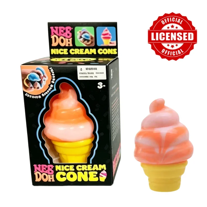 New Schylling Needoh Ice Cream Sensory Toy, Squeeze Stress Relief Blocks, Stress Reduction, Puzzle Solving Emotional Regulation