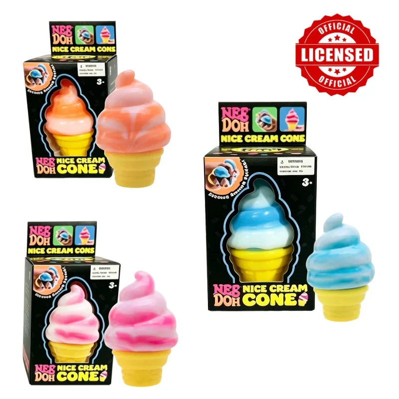 New Schylling Needoh Ice Cream Sensory Toy, Squeeze Stress Relief Blocks, Stress Reduction, Puzzle Solving Emotional Regulation