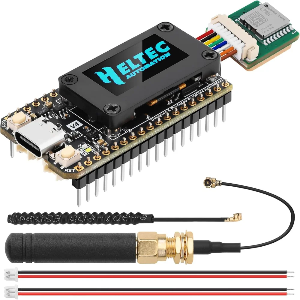 Meshtastic Heltec V4 OLED Solar Powered LoRa 32 Dev-Board GPS ESP32 SX1262 WiFi BLE Low Power With Big Antenna For Arduino IoT