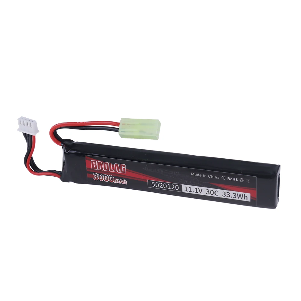 Water Gun Airsoft LiPo Battery 3S 11.1V 3000mAh 5020120 T/Small Tamiya Plug for Airsoft BB Air Pistol Electric Toys Guns Parts