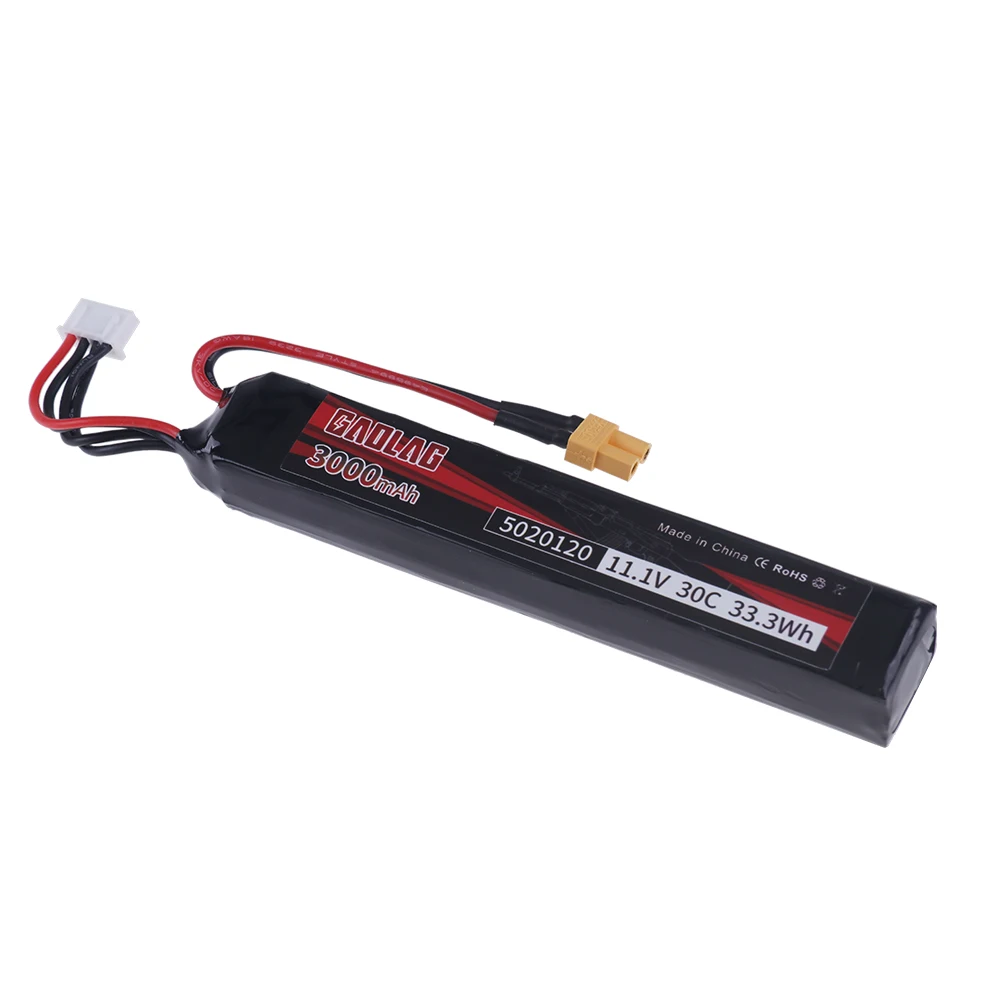 Water Gun Airsoft LiPo Battery 3S 11.1V 3000mAh 5020120 T/Small Tamiya Plug for Airsoft BB Air Pistol Electric Toys Guns Parts