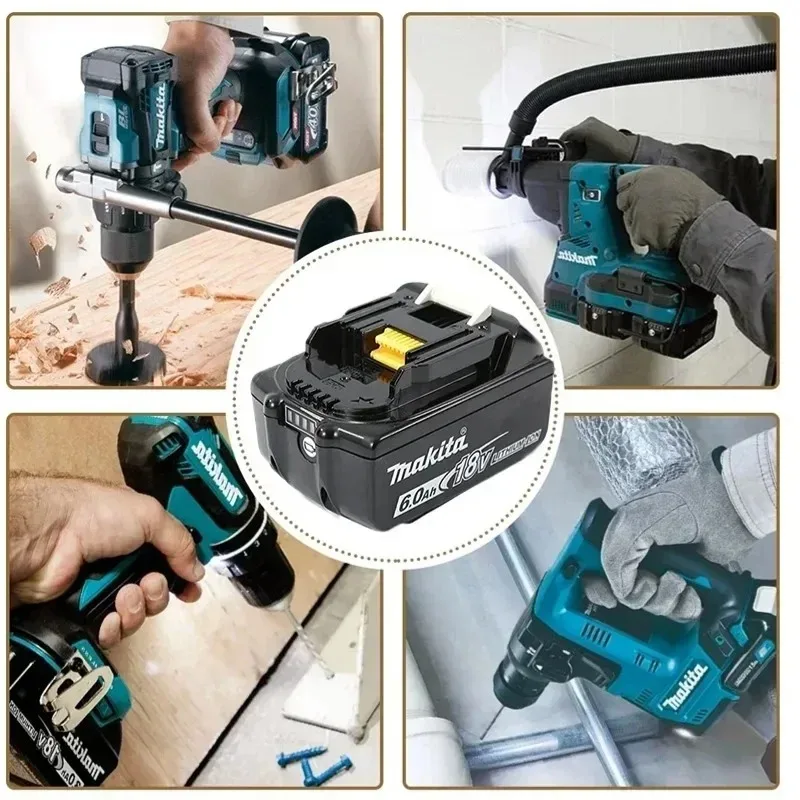100% Original Makita 9Ah6Ah/5Ah for Makita 18V tool Battery Replacement Lithium Battery+charger+electric drill