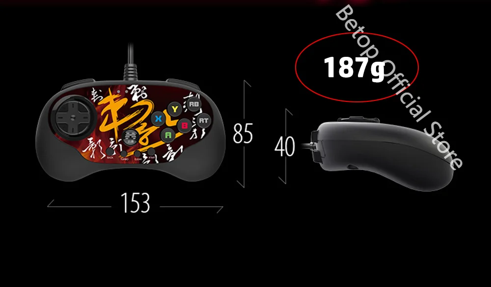 Original BEITONG BTP-C3 USB Wired Gamepad Betop CIYING Game Controller Arcade Fighting Joystick For Android TV PC Computer PS3