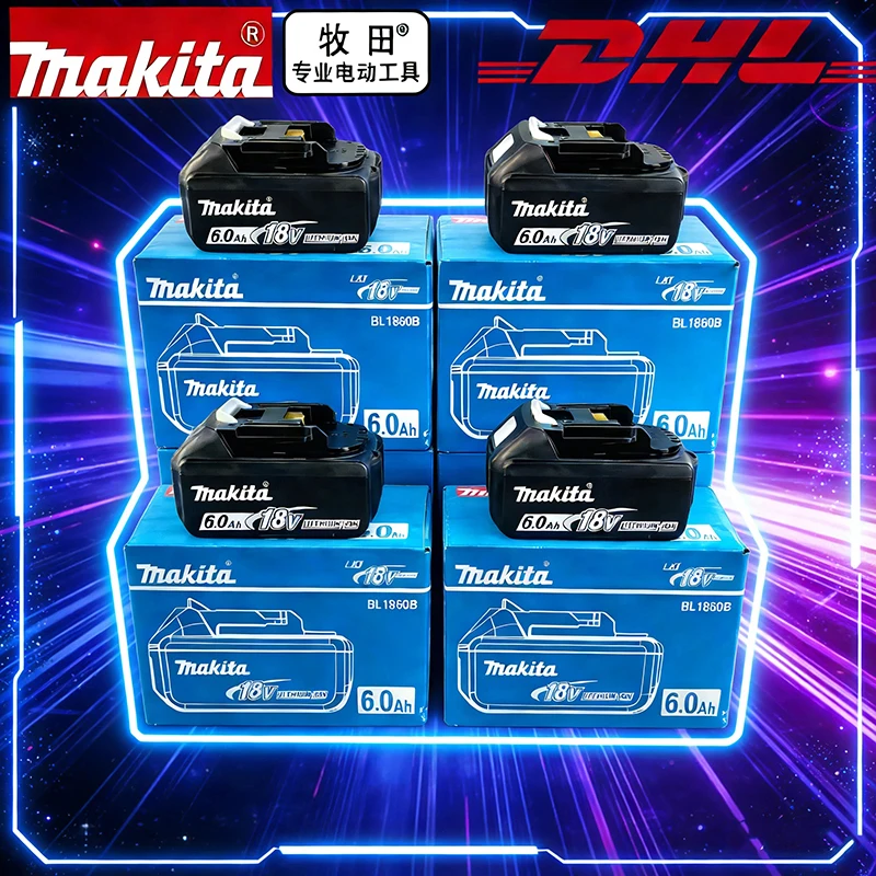 Makita 18V Tool Battery, 18650 Rechargeable Cells, Compatible with Makita 18V Power Tools, Delivers Long‑Lasting Runtime