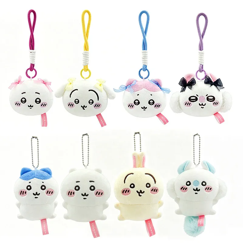 Original Chiikawa Anime Plush Doll Kawaii Usachi Keychain Hachiware Keyring Stuffed Pendent Backpack Ornament Toy Birthday Gift