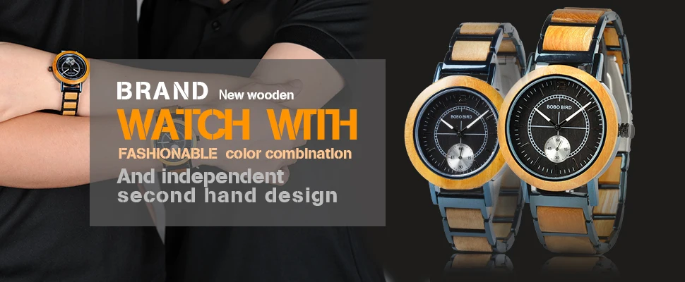 BOBO BIRD Wood Watch Men Women Quartz Week Date Couple Timepiece Colorful Wooden Band Logo Customize Gift Box Wholesale Dropship
