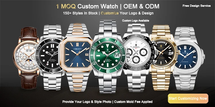 Corgeut 40mm Corgeut Men's Two Tone Gold Mechanical Automatic Wristwatch NH35 Movement 100M Waterproof Sapphire Glass - Reloj