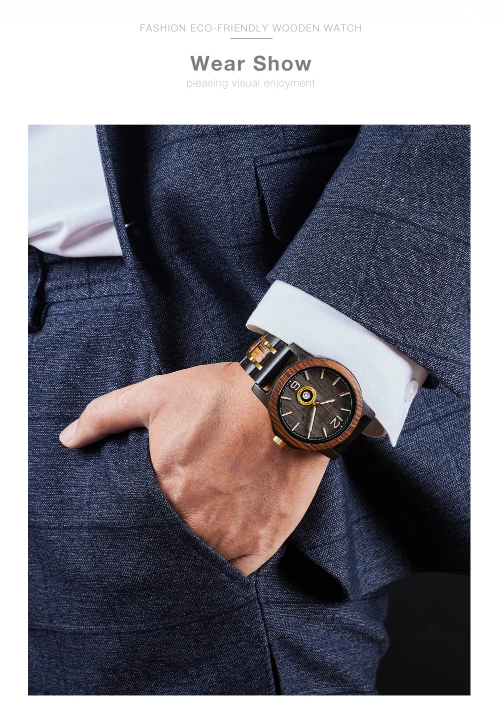 Wooden Men's Watches BOBOBIRD New Fashion Japanese Movement Quartz Wristwatch Week Date Display Custom Name Brand Great Gift