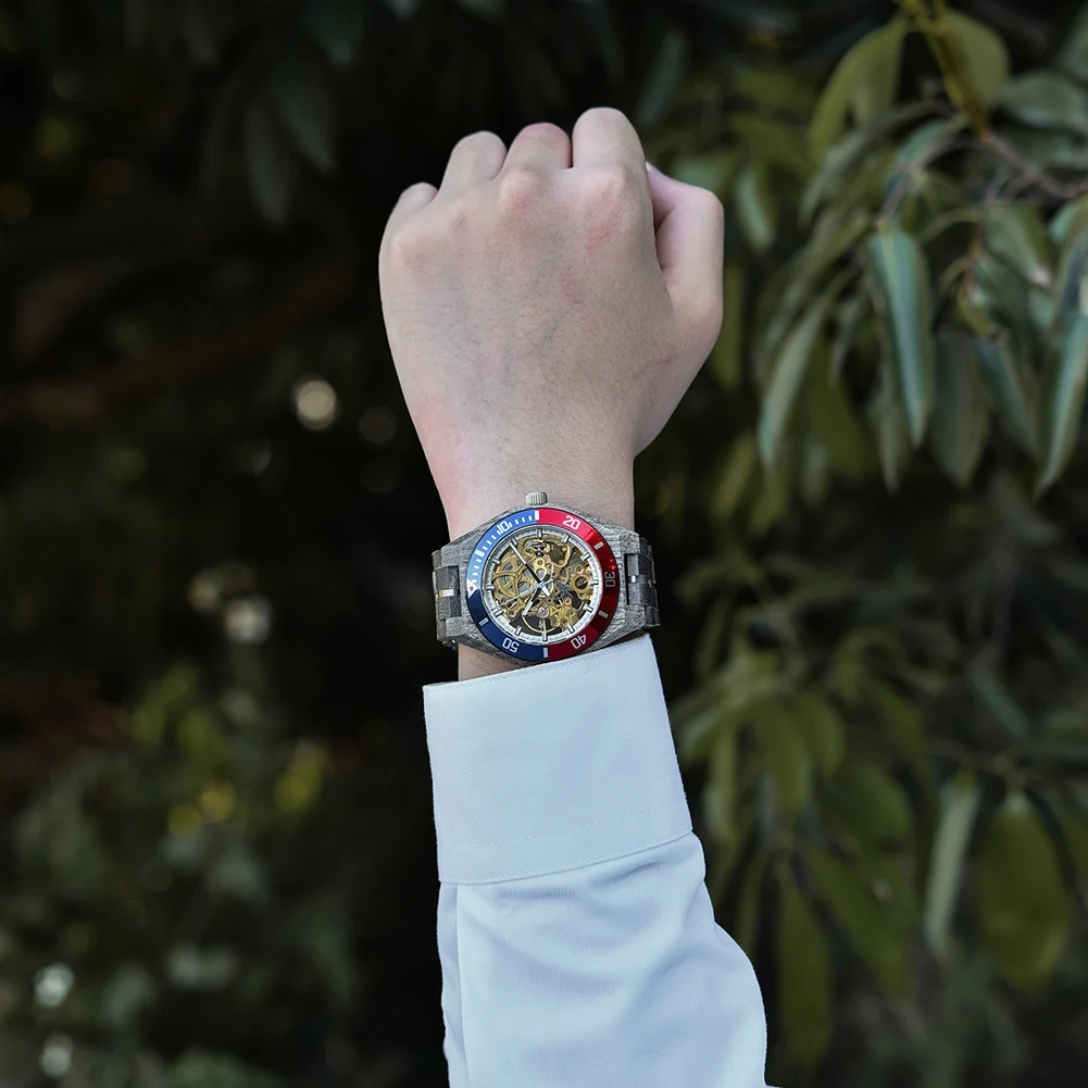 BOBO BIRD Wooden Mechanical Watch Men Luxury Automatic Wristwatch Reloj Mecanico Luminous Timepiece Custom Logo Great Gift Box