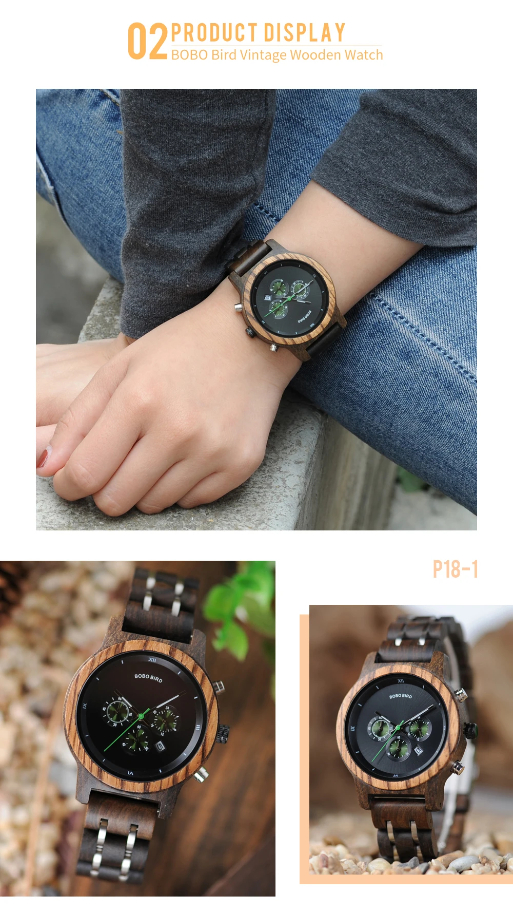 Women's Watch BOBO BIRD Ladies Watches Wood Metal Chronograph Wristwatch Customize Logo Christmas Gift Box Relogio Dropshipping