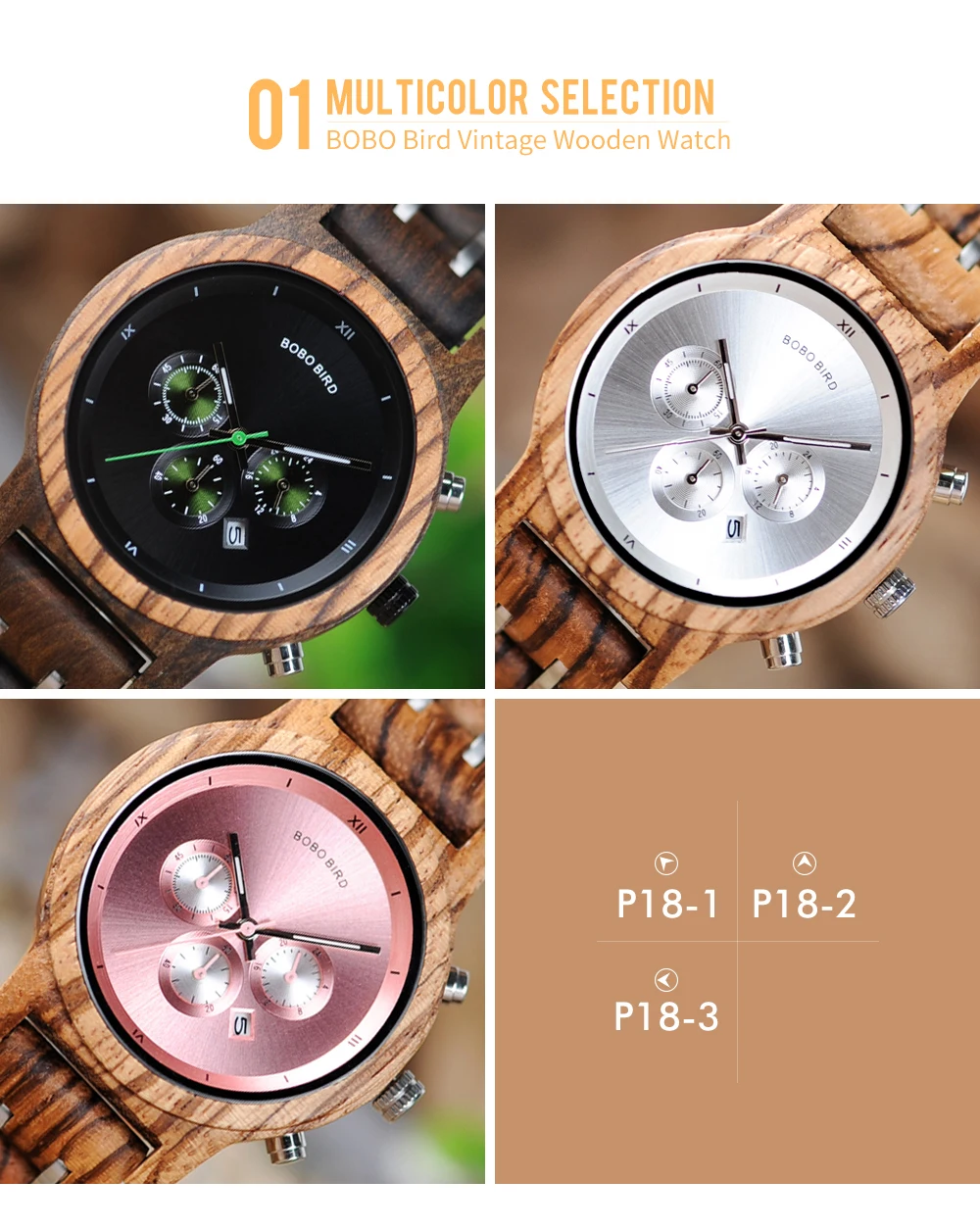 Women's Watch BOBO BIRD Ladies Watches Wood Metal Chronograph Wristwatch Customize Logo Christmas Gift Box Relogio Dropshipping