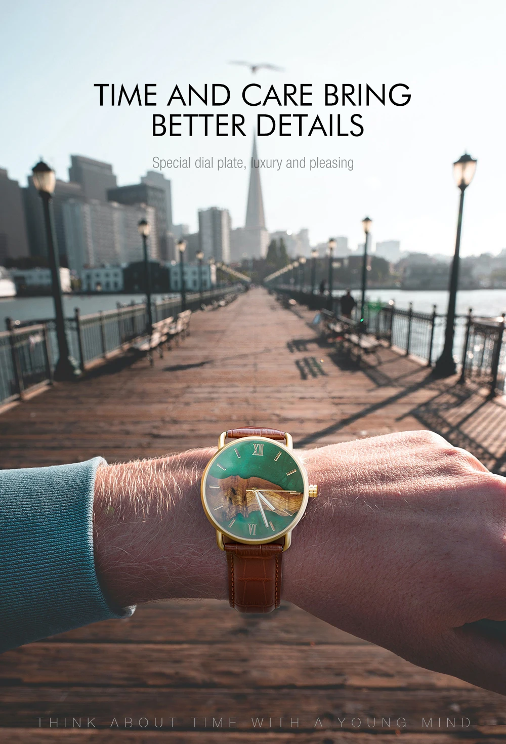 Engraved Wooden Watch With Leather Strap Japanese Movement Custom Watch Minimalist Watches For Men Personalized anniversary gift