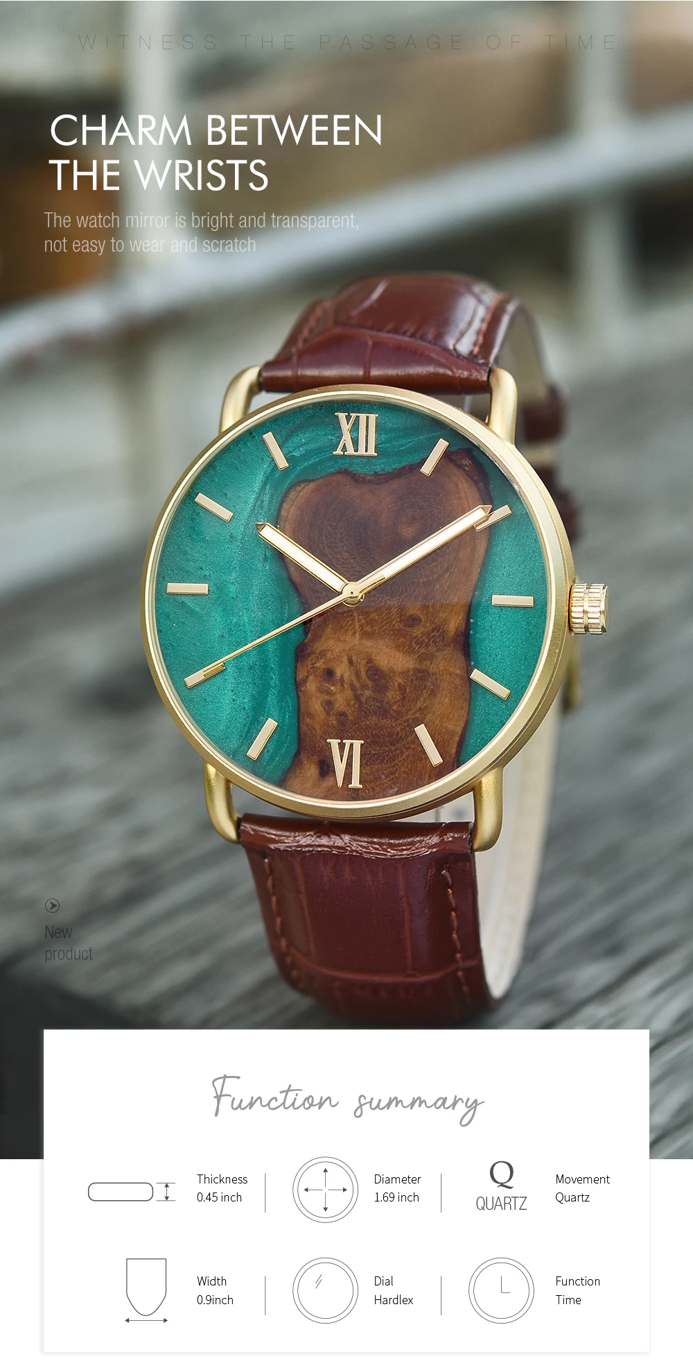 Engraved Wooden Watch With Leather Strap Japanese Movement Custom Watch Minimalist Watches For Men Personalized anniversary gift