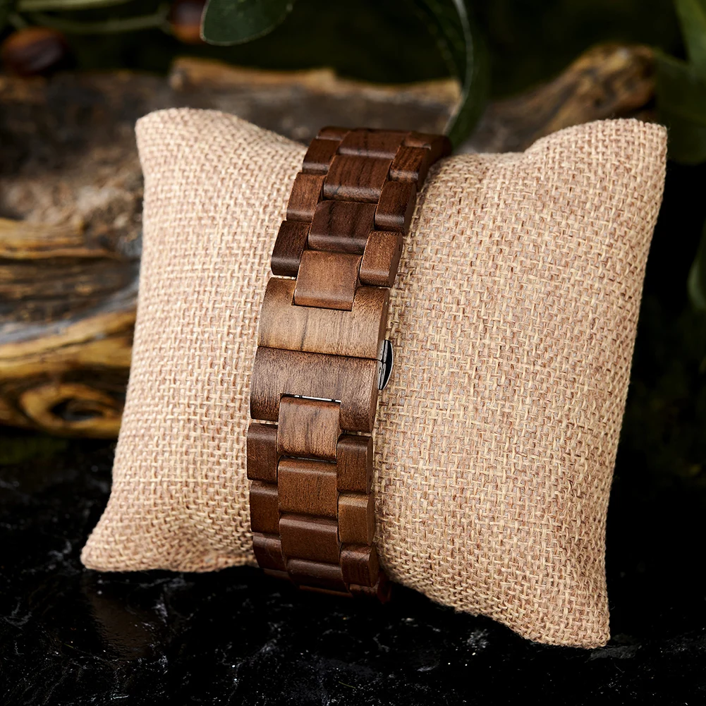 Top Luxury Men's Watches BOBO BIRD Mechanical Wristwatch Wooden Relogio Masculino Custom Father's Day Gift Wooden Box